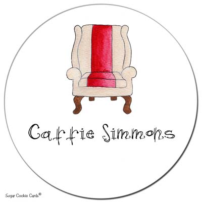Sugar Cookie Gift Stickers - Club Chair Sugar Cookie Gift Stickers - Club Chair